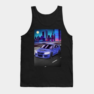 Mitsubishi Lancer Evolution 8 Cyberpunk city Tank Top